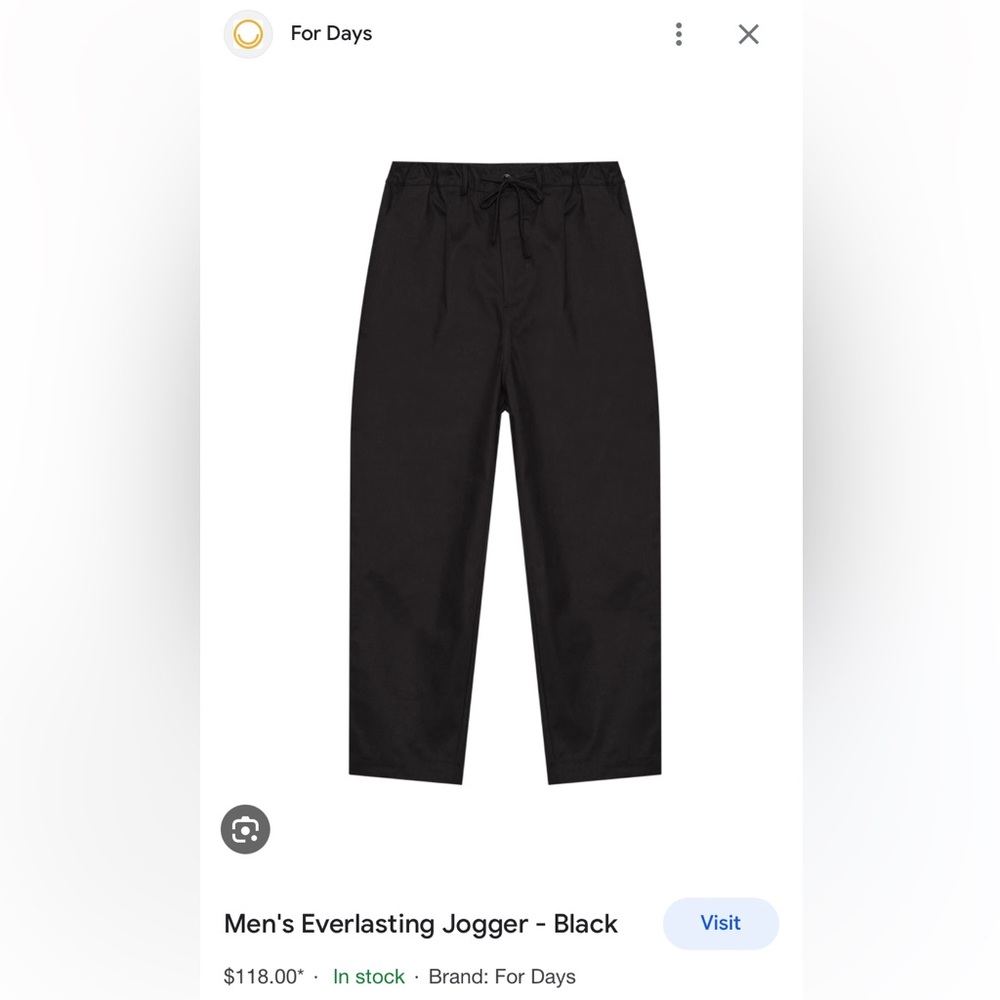 NWT FOR DAYS Men's Everlasting Jogger - Black
BLACK / M
